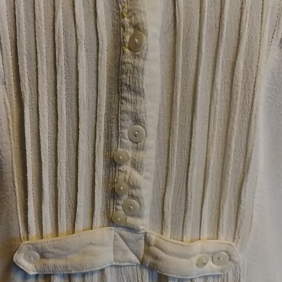 Free People cream colored blouse Sz M - Picture 6 of 8